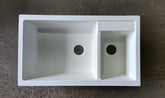 860*500MM Granite stone kitchen Sink double bowls round TOP/UNDER mount